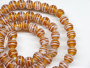 TOKO-BEADS AG070-05N Glass bead (strand) 7.5~8mm AG070-05N ストライプ柄とんぼ玉（連） 7.5~8mm Asian bead & African bead  Handmade,Lampeork,bead,asia,india,ethnic,parts,accessory,beads とんぼ玉,ビーズ,トンボ玉,アジア,インド,エスニック,手作り,パーツ,アクセサリー