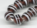TOKO-BEADS AG070-07N Glass bead (strand) 7.5~8mm AG070-07N ストライプ柄とんぼ玉（連） 7.5~8mm Asian bead & African bead  Handmade,Lampeork,bead,asia,india,ethnic,parts,accessory,beads とんぼ玉,ビーズ,トンボ玉,アジア,インド,エスニック,手作り,パーツ,アクセサリー
