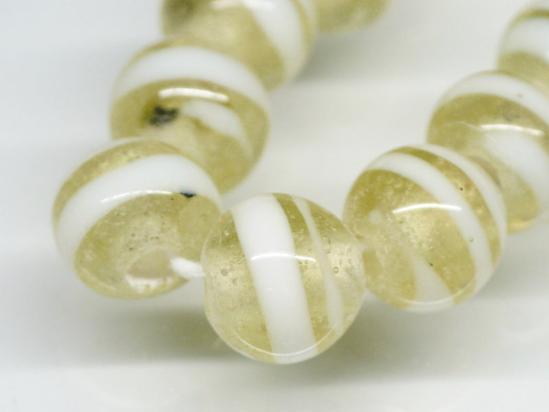 TOKO-BEADS AG070-11N Glass bead (strand) 9.5mm AG070-11N ストライプ柄とんぼ玉（連） 9.5mm Asian bead & African bead  Handmade,Lampeork,bead,asia,india,ethnic,parts,accessory,beads とんぼ玉,ビーズ,トンボ玉,アジア,インド,エスニック,手作り,パーツ,アクセサリー
