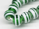 TOKO-BEADS AG070-20N Glass bead (strand) 7~8mm AG070-20N ストライプ柄とんぼ玉（連） 7~8mm Asian bead & African bead  Handmade,Lampeork,bead,asia,india,ethnic,parts,accessory,beads とんぼ玉,ビーズ,トンボ玉,アジア,インド,エスニック,手作り,パーツ,アクセサリー