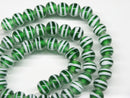 TOKO-BEADS AG070-20N Glass bead (strand) 7~8mm AG070-20N ストライプ柄とんぼ玉（連） 7~8mm Asian bead & African bead  Handmade,Lampeork,bead,asia,india,ethnic,parts,accessory,beads とんぼ玉,ビーズ,トンボ玉,アジア,インド,エスニック,手作り,パーツ,アクセサリー