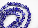 TOKO-BEADS AG070-27N Glass bead (strand) 7~8mm AG070-27N ストライプ柄とんぼ玉（連） 7~8mm Asian bead & African bead  Handmade,Lampeork,bead,asia,india,ethnic,parts,accessory,beads とんぼ玉,ビーズ,トンボ玉,アジア,インド,エスニック,手作り,パーツ,アクセサリー