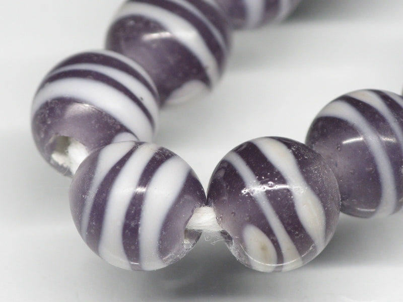 TOKO-BEADS AG070-33N Glass bead (strand) 9~10mm AG070-33N ストライプ柄とんぼ玉（連） 9~10mm Asian bead & African bead  Handmade,Lampeork,bead,asia,india,ethnic,parts,accessory,beads とんぼ玉,ビーズ,トンボ玉,アジア,インド,エスニック,手作り,パーツ,アクセサリー