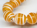 TOKO-BEADS AG070-35N Glass bead (strand) 9~10mm AG070-35N ストライプ柄とんぼ玉（連） 9~10mm Asian bead & African bead  Handmade,Lampeork,bead,asia,india,ethnic,parts,accessory,beads とんぼ玉,ビーズ,トンボ玉,アジア,インド,エスニック,手作り,パーツ,アクセサリー