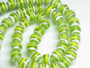 TOKO-BEADS AG070-61N Glass bead (strand) 8~9mm AG070-61N ストライプ柄とんぼ玉（連） 8~9mm Asian bead & African bead  Handmade,Lampeork,bead,asia,india,ethnic,parts,accessory,beads とんぼ玉,ビーズ,トンボ玉,アジア,インド,エスニック,手作り,パーツ,アクセサリー