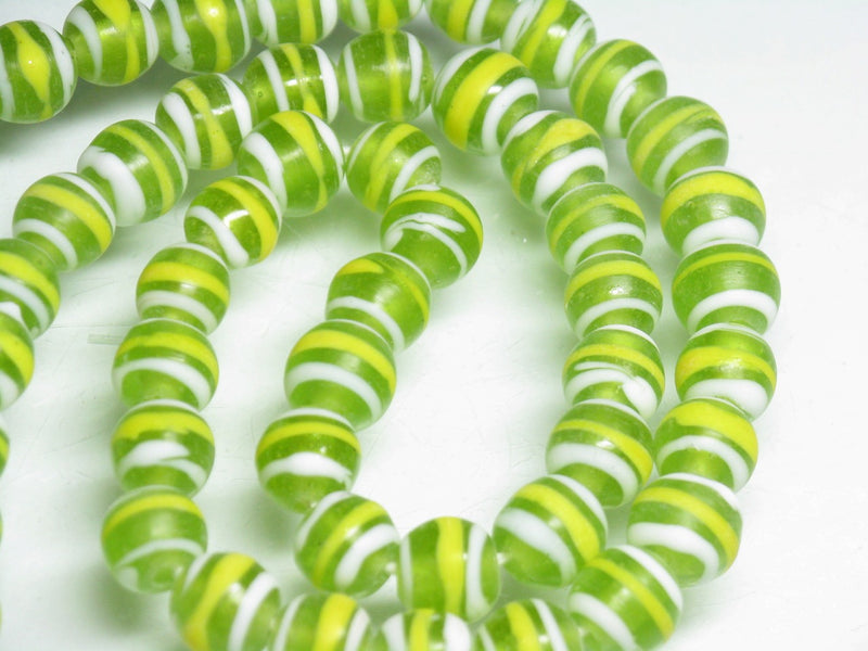 TOKO-BEADS AG070-61N Glass bead (strand) 8~9mm AG070-61N ストライプ柄とんぼ玉（連） 8~9mm Asian bead & African bead  Handmade,Lampeork,bead,asia,india,ethnic,parts,accessory,beads とんぼ玉,ビーズ,トンボ玉,アジア,インド,エスニック,手作り,パーツ,アクセサリー