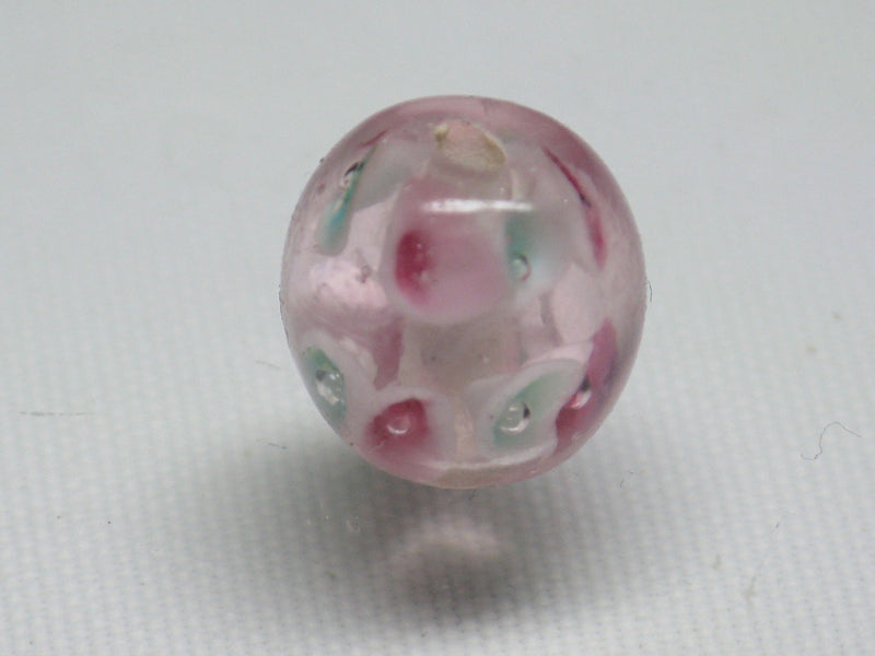 TOKO-BEADS AG071-04 Glass bead 12mm AG071-04 花柄とんぼ玉 12mm Asian bead & African bead  Handmade,Lampeork,bead,asia,india,ethnic,parts,accessory,beads とんぼ玉,ビーズ,トンボ玉,アジア,インド,エスニック,手作り,パーツ,アクセサリー