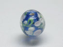 TOKO-BEADS AG071-10 Glass bead 12mm AG071-10 花柄とんぼ玉 12mm Asian bead & African bead  Handmade,Lampeork,bead,asia,india,ethnic,parts,accessory,beads とんぼ玉,ビーズ,トンボ玉,アジア,インド,エスニック,手作り,パーツ,アクセサリー