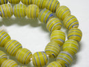TOKO-BEADS AG072-02N Glass bead (strand) 12mm AG072-02N ストライプ柄とんぼ玉（連） 12mm Asian bead & African bead  Handmade,Lampeork,bead,asia,india,ethnic,parts,accessory,beads とんぼ玉,ビーズ,トンボ玉,アジア,インド,エスニック,手作り,パーツ,アクセサリー