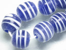 TOKO-BEADS AG072-03N Glass bead (strand) 12mm AG072-03N ストライプ柄とんぼ玉（連） 12mm Asian bead & African bead  Handmade,Lampeork,bead,asia,india,ethnic,parts,accessory,beads とんぼ玉,ビーズ,トンボ玉,アジア,インド,エスニック,手作り,パーツ,アクセサリー