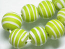 TOKO-BEADS AG072-14N Glass bead (strand) 12mm AG072-14N ストライプ柄とんぼ玉（連） 12mm Asian bead & African bead  Handmade,Lampeork,bead,asia,india,ethnic,parts,accessory,beads とんぼ玉,ビーズ,トンボ玉,アジア,インド,エスニック,手作り,パーツ,アクセサリー