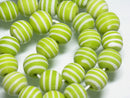 TOKO-BEADS AG072-14N Glass bead (strand) 12mm AG072-14N ストライプ柄とんぼ玉（連） 12mm Asian bead & African bead  Handmade,Lampeork,bead,asia,india,ethnic,parts,accessory,beads とんぼ玉,ビーズ,トンボ玉,アジア,インド,エスニック,手作り,パーツ,アクセサリー