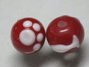 TOKO-BEADS AG073-02S Paw pad & Fish glass bead 13~14mm AG073-02S 肉球と魚柄ビーズ 13~14mm Asian bead & African bead  Handmade,Lampeork,bead,asia,india,ethnic,parts,accessory,beads とんぼ玉,ビーズ,トンボ玉,アジア,インド,エスニック,手作り,パーツ,アクセサリー