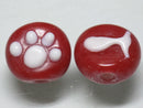 TOKO-BEADS AG073-04S Paw pad & Fish glass bead 14~16mm AG073-04S 肉球と魚柄ビーズ 14~16mm Asian bead & African bead  Handmade,Lampeork,bead,asia,india,ethnic,parts,accessory,beads とんぼ玉,ビーズ,トンボ玉,アジア,インド,エスニック,手作り,パーツ,アクセサリー