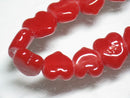 TOKO-BEADS AG074-05N Heart shaped flat glass bead (strand) 10mm AG074-05N ハート型フラットビーズ（連） 10mm Asian bead & African bead  Handmade,Lampeork,bead,asia,india,ethnic,parts,accessory,beads とんぼ玉,ビーズ,トンボ玉,アジア,インド,エスニック,手作り,パーツ,アクセサリー