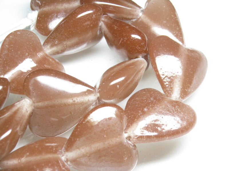 TOKO-BEADS AG074-51N Heart shaped flat glass bead (strand) 30~32mm AG074-51N ハート型フラットビーズ（連） 30~32mm Asian bead & African bead  Handmade,Lampeork,bead,asia,india,ethnic,parts,accessory,beads とんぼ玉,ビーズ,トンボ玉,アジア,インド,エスニック,手作り,パーツ,アクセサリー
