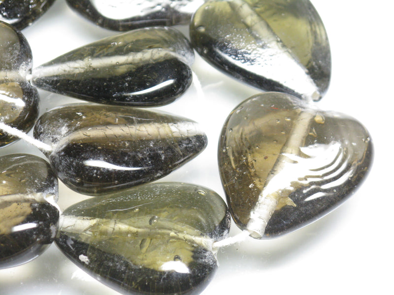 TOKO-BEADS AG074-52N Heart shaped flat glass bead (strand) 30~32mm AG074-52N ハート型フラットビーズ（連） 30~32mm Asian bead & African bead  Handmade,Lampeork,bead,asia,india,ethnic,parts,accessory,beads とんぼ玉,ビーズ,トンボ玉,アジア,インド,エスニック,手作り,パーツ,アクセサリー