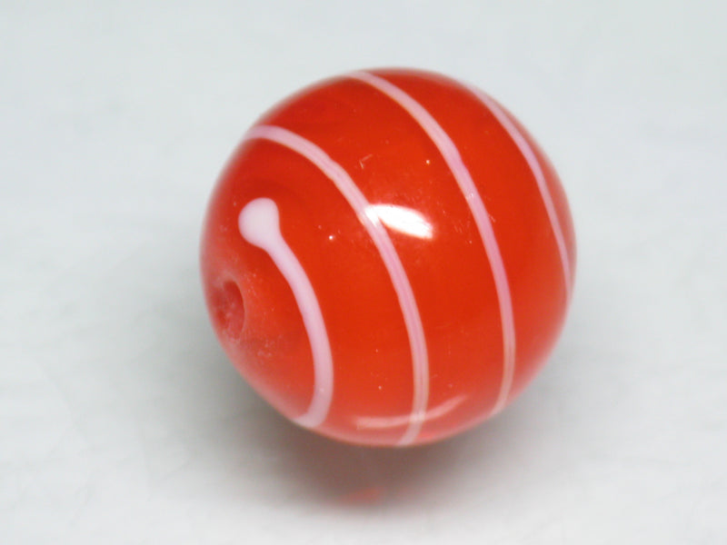TOKO-BEADS AG075-05S Glass bead 16mm AG075-05S ストライプ柄とんぼ玉 16mm Asian bead & African bead  Handmade,Lampeork,bead,asia,india,ethnic,parts,accessory,beads とんぼ玉,ビーズ,トンボ玉,アジア,インド,エスニック,手作り,パーツ,アクセサリー