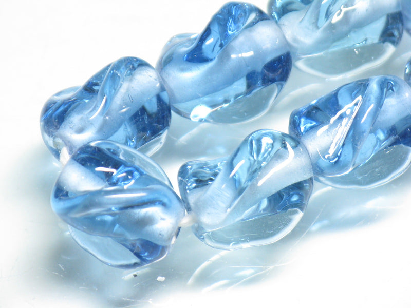 TOKO-BEADS AG087-01N Glass bead (strand) 12mm AG087-01N トゥイストビーズ（連） 12mm Asian bead & African bead  Handmade,Lampeork,bead,asia,india,ethnic,parts,accessory,beads とんぼ玉,ビーズ,トンボ玉,アジア,インド,エスニック,手作り,パーツ,アクセサリー