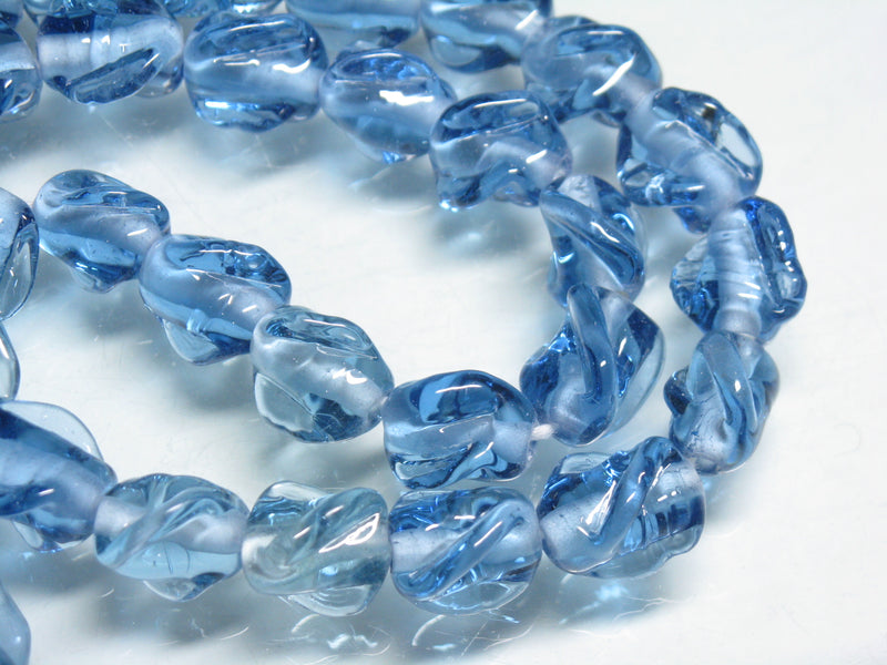TOKO-BEADS AG087-01N Glass bead (strand) 12mm AG087-01N トゥイストビーズ（連） 12mm Asian bead & African bead  Handmade,Lampeork,bead,asia,india,ethnic,parts,accessory,beads とんぼ玉,ビーズ,トンボ玉,アジア,インド,エスニック,手作り,パーツ,アクセサリー