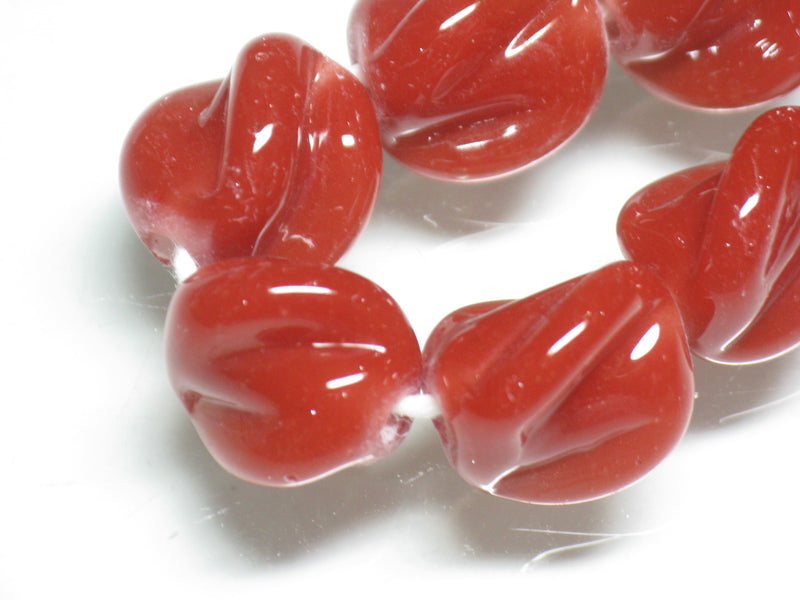 TOKO-BEADS AG087-06N Glass bead (strand) 12mm AG087-06N トゥイストビーズ（連） 12mm Asian bead & African bead  Handmade,Lampeork,bead,asia,india,ethnic,parts,accessory,beads とんぼ玉,ビーズ,トンボ玉,アジア,インド,エスニック,手作り,パーツ,アクセサリー