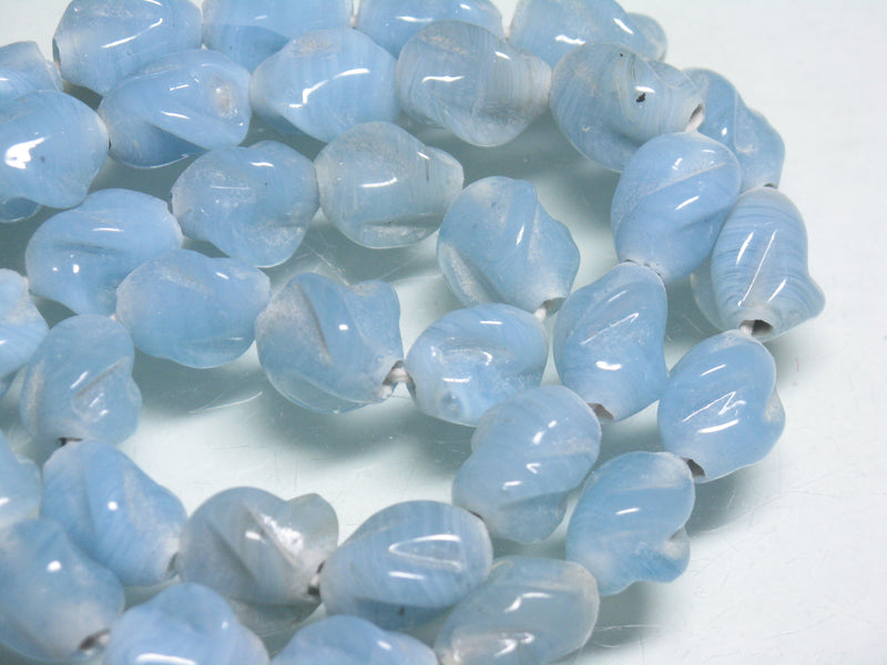 TOKO-BEADS AG087-13N Glass bead (strand) 11~13mm AG087-13N トゥイストビーズ（連） 11~13mm Asian bead & African bead  Handmade,Lampeork,bead,asia,india,ethnic,parts,accessory,beads とんぼ玉,ビーズ,トンボ玉,アジア,インド,エスニック,手作り,パーツ,アクセサリー