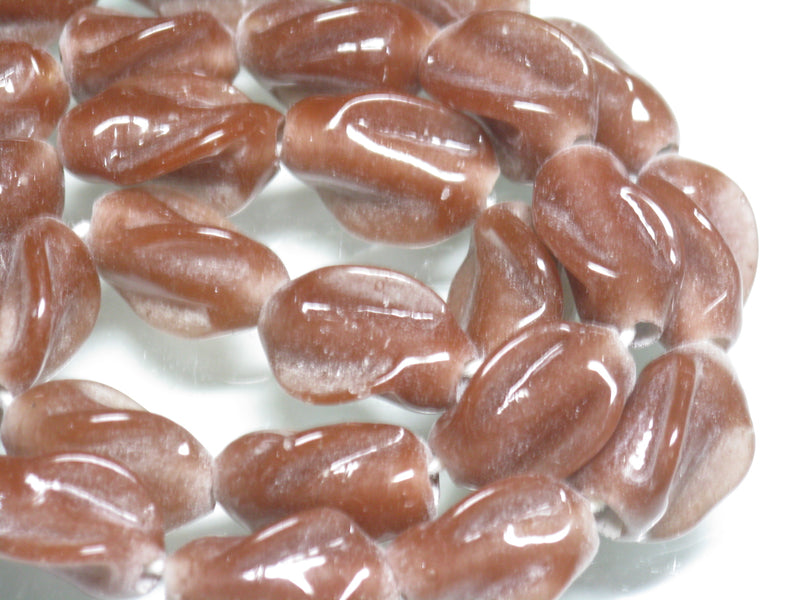 TOKO-BEADS AG087N-16 Glass bead (strand) 11~13mm AG087N-16 トゥイストビーズ（連） 11~13mm Asian bead & African bead  Handmade,Lampeork,bead,asia,india,ethnic,parts,accessory,beads とんぼ玉,ビーズ,トンボ玉,アジア,インド,エスニック,手作り,パーツ,アクセサリー
