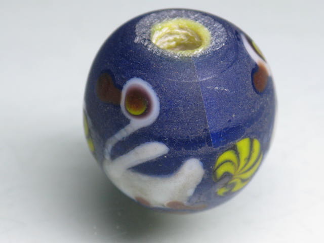 TOKO-BEADS AG498-22 Glass bead 19mm AG498-22 中玉ガラスビーズ 19mm Asian bead & African bead  Handmade,Lampeork,bead,asia,india,ethnic,parts,accessory,beads とんぼ玉,ビーズ,トンボ玉,アジア,インド,エスニック,手作り,パーツ,アクセサリー