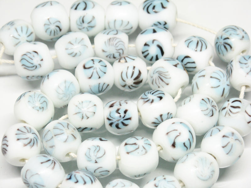 TOKO-BEADS AG501-07N Glass bead (Strand) 13~14mm AG501-07N とんぼ玉（連） 13~14mm Asian bead & African bead  Handmade,Lampeork,bead,asia,india,ethnic,parts,accessory,beads とんぼ玉,ビーズ,トンボ玉,アジア,インド,エスニック,手作り,パーツ,アクセサリー