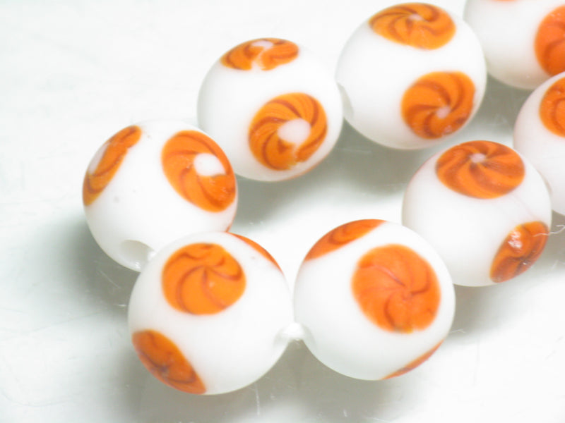 TOKO-BEADS AG501-08N Glass bead (Strand) 11~12mm AG501-08N とんぼ玉（連） 11~12mm Asian bead & African bead  Handmade,Lampeork,bead,asia,india,ethnic,parts,accessory,beads とんぼ玉,ビーズ,トンボ玉,アジア,インド,エスニック,手作り,パーツ,アクセサリー