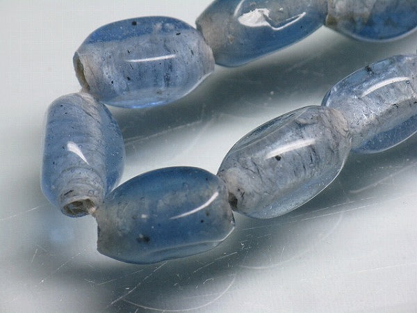 TOKO-BEADS AG614N-84 Glass bead (strand) 7mm AG614N-84 三角とんぼ玉（ロング）（連） 7mm Asian bead & African bead  Handmade,Lampeork,bead,asia,india,ethnic,parts,accessory,beads とんぼ玉,ビーズ,トンボ玉,アジア,インド,エスニック,手作り,パーツ,アクセサリー