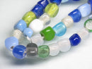 TOKO-BEADS AG614-98N Glass bead (strand 30g) 5~7mm AG614-98N 三角とんぼ玉（連30g） 5~7mm Asian bead & African bead  Handmade,Lampeork,bead,asia,india,ethnic,parts,accessory,beads とんぼ玉,ビーズ,トンボ玉,アジア,インド,エスニック,手作り,パーツ,アクセサリー