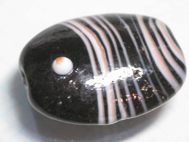 TOKO-BEADS AG800-04 Glass bead (Fish) 26mm AG800-04 オーバルビーズ（魚） 26mm Asian bead & African bead  Handmade,Lampeork,bead,asia,india,ethnic,parts,accessory,beads とんぼ玉,ビーズ,トンボ玉,アジア,インド,エスニック,手作り,パーツ,アクセサリー