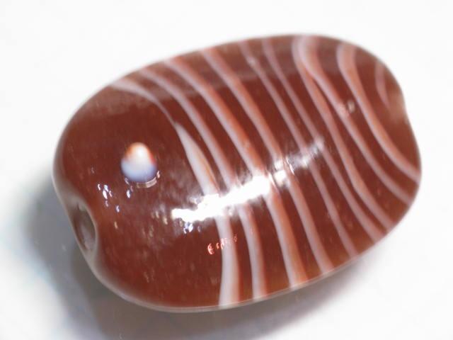 TOKO-BEADS AG800-25 Glass bead (Fish) 23mm AG800-25 オーバルビーズ（魚） 23mm Asian bead & African bead  Handmade,Lampeork,bead,asia,india,ethnic,parts,accessory,beads とんぼ玉,ビーズ,トンボ玉,アジア,インド,エスニック,手作り,パーツ,アクセサリー