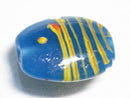 TOKO-BEADS AG800-34 Glass bead (Fish) 23mm AG800-34 オーバルビーズ（魚） 23mm Asian bead & African bead  Handmade,Lampeork,bead,asia,india,ethnic,parts,accessory,beads とんぼ玉,ビーズ,トンボ玉,アジア,インド,エスニック,手作り,パーツ,アクセサリー