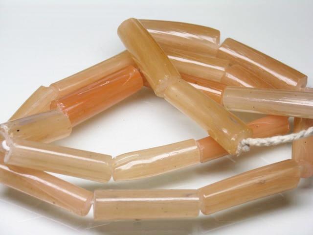 TOKO-BEADS AG852N-26 Glass bamboo bead  (L) (strand) 8~10mm AG852N-26 バンブービーズL（連） 8~10mm Asian bead & African bead  Handmade,Lampeork,bead,asia,india,ethnic,parts,accessory,beads とんぼ玉,ビーズ,トンボ玉,アジア,インド,エスニック,手作り,パーツ,アクセサリー