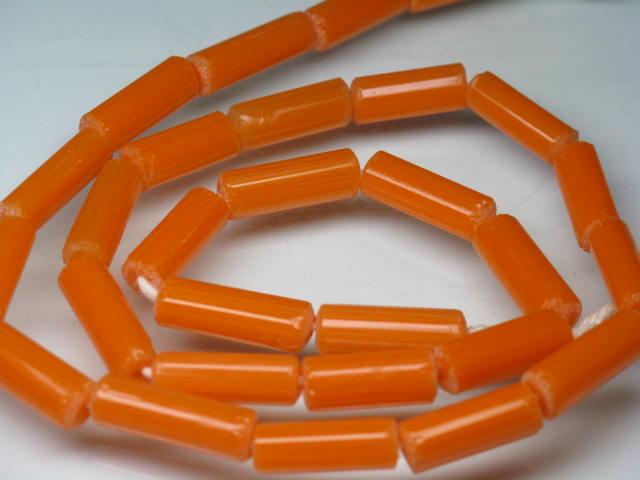 TOKO-BEADS AG873-15N Glass bamboo bead (strand) 5.5~7mm AG873-15N バンブービーズ（連） 5.5~7mm Asian bead & African bead  Handmade,Lampeork,bead,asia,india,ethnic,parts,accessory,beads とんぼ玉,ビーズ,トンボ玉,アジア,インド,エスニック,手作り,パーツ,アクセサリー