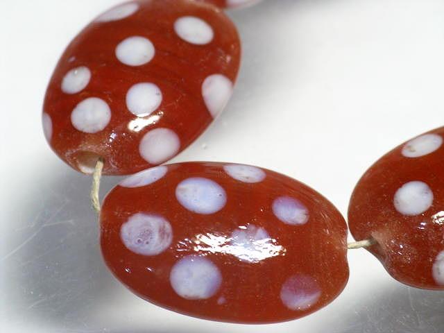 TOKO-BEADS AG903N-19 Glass bead (strand) 19mm AG903N-19 オーバルビーズ（連） 19mm Asian bead & African bead  Handmade,Lampeork,bead,asia,india,ethnic,parts,accessory,beads とんぼ玉,ビーズ,トンボ玉,アジア,インド,エスニック,手作り,パーツ,アクセサリー