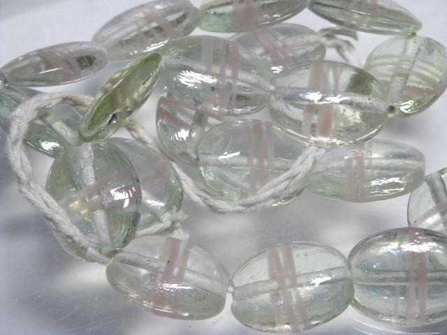 TOKO-BEADS AG903N-24 Glass bead (strand) 18mm AG903N-24 オーバルビーズ（連） 18mm Asian bead & African bead  Handmade,Lampeork,bead,asia,india,ethnic,parts,accessory,beads とんぼ玉,ビーズ,トンボ玉,アジア,インド,エスニック,手作り,パーツ,アクセサリー