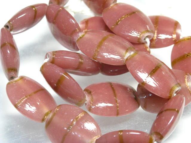 | TOKO-BEADS |AG903N-26 オーバルビーズ（連） 19mmとんぼ玉,ビーズ,トンボ玉,アジア,インド,エスニック,手作り,パーツ,アクセサリー