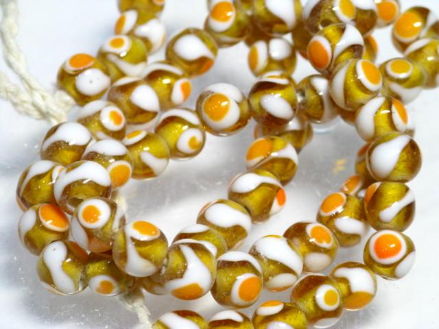 TOKO-BEADS AG903N-74 Glass bead (strand) 7.5~8.5mm AG903N-74 とんぼ玉（連） 7.5~8.5mm Asian bead & African bead  Handmade,Lampeork,bead,asia,india,ethnic,parts,accessory,beads とんぼ玉,ビーズ,トンボ玉,アジア,インド,エスニック,手作り,パーツ,アクセサリー