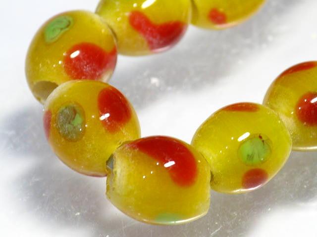 TOKO-BEADS AG903N-79 Glass bead (strand) 8mm AG903N-79 とんぼ玉（連） 8mm Asian bead & African bead  Handmade,Lampeork,bead,asia,india,ethnic,parts,accessory,beads とんぼ玉,ビーズ,トンボ玉,アジア,インド,エスニック,手作り,パーツ,アクセサリー