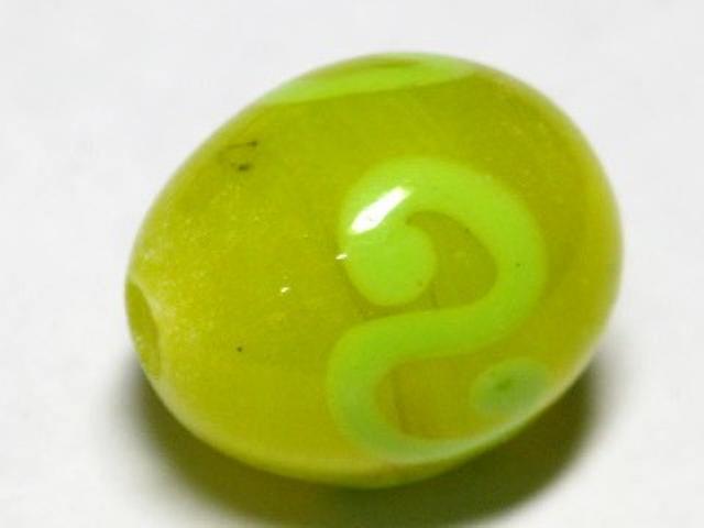 TOKO-BEADS AG904-56 Glass bead 11mm AG904-56 リボン模様のとんぼ玉 11mm Asian bead & African bead  Handmade,Lampeork,bead,asia,india,ethnic,parts,accessory,beads とんぼ玉,ビーズ,トンボ玉,アジア,インド,エスニック,手作り,パーツ,アクセサリー