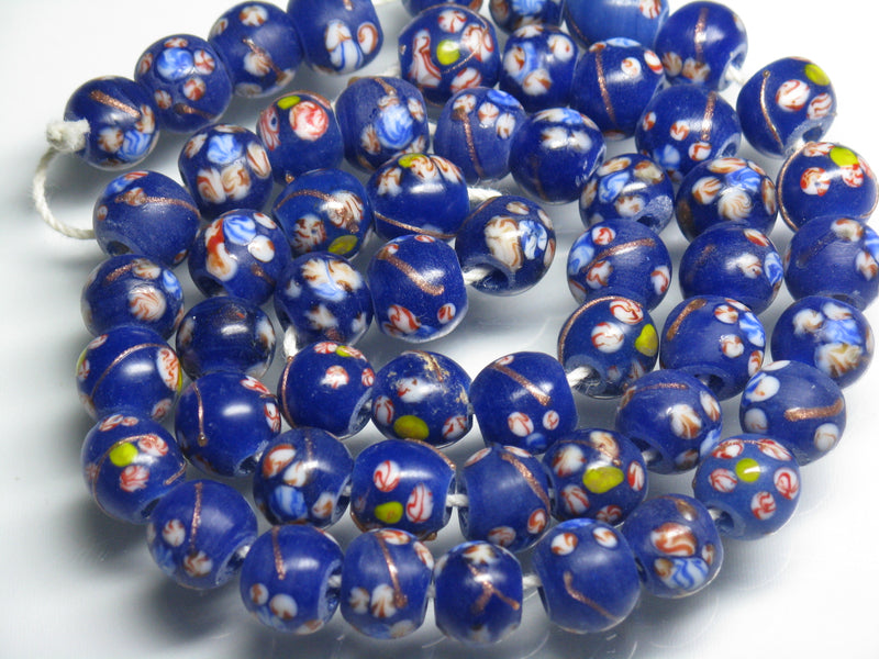 | TOKO-BEADS |AG918N-01 とんぼ玉（連） 9~10mmとんぼ玉,ビーズ,トンボ玉,アジア,インド,エスニック,手作り,パーツ,アクセサリー