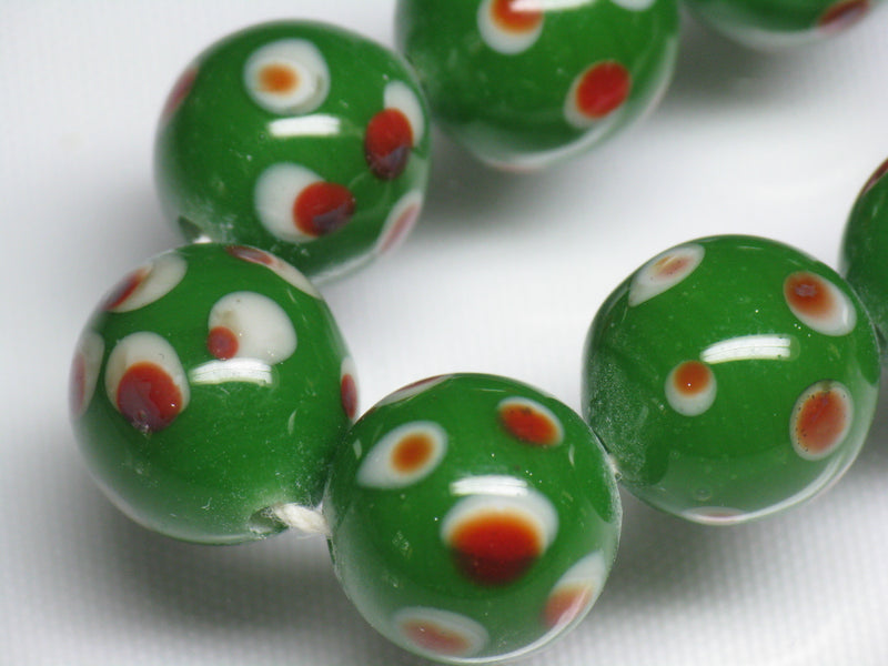TOKO-BEADS AG918-08N Glass bead (strand) 12~13mm AG918-08N とんぼ玉（連） 12~13mm Asian bead & African bead  Handmade,Lampeork,bead,asia,india,ethnic,parts,accessory,beads とんぼ玉,ビーズ,トンボ玉,アジア,インド,エスニック,手作り,パーツ,アクセサリー