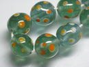 TOKO-BEADS AG918-09N Glass bead (strand) 13.5~14.5mm AG918-09N とんぼ玉（連） 13.5~14.5mm Asian bead & African bead  Handmade,Lampeork,bead,asia,india,ethnic,parts,accessory,beads とんぼ玉,ビーズ,トンボ玉,アジア,インド,エスニック,手作り,パーツ,アクセサリー