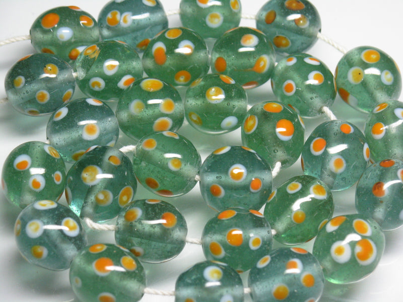 TOKO-BEADS AG918-09N Glass bead (strand) 13.5~14.5mm AG918-09N とんぼ玉（連） 13.5~14.5mm Asian bead & African bead  Handmade,Lampeork,bead,asia,india,ethnic,parts,accessory,beads とんぼ玉,ビーズ,トンボ玉,アジア,インド,エスニック,手作り,パーツ,アクセサリー