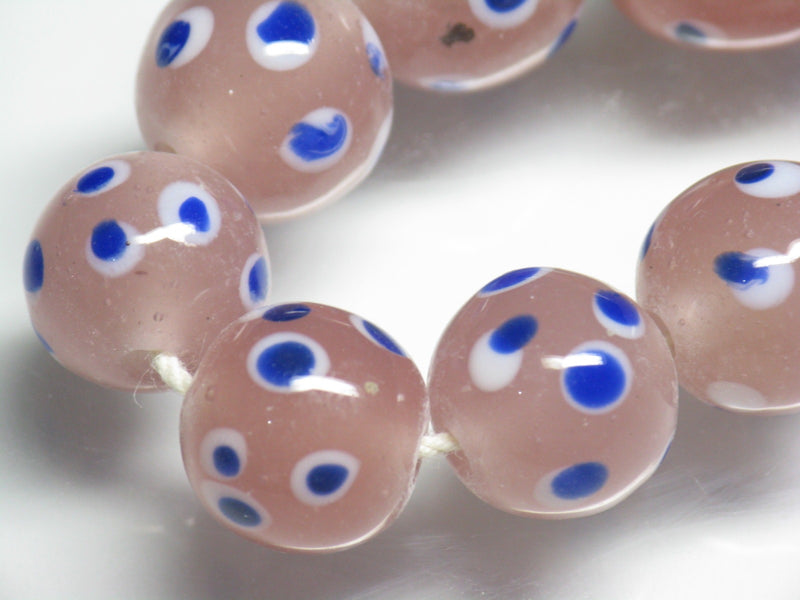 TOKO-BEADS AG918-17N Glass bead (strand) 13~14.5mm AG918-17N とんぼ玉（連） 13~14.5mm Asian bead & African bead  Handmade,Lampeork,bead,asia,india,ethnic,parts,accessory,beads とんぼ玉,ビーズ,トンボ玉,アジア,インド,エスニック,手作り,パーツ,アクセサリー