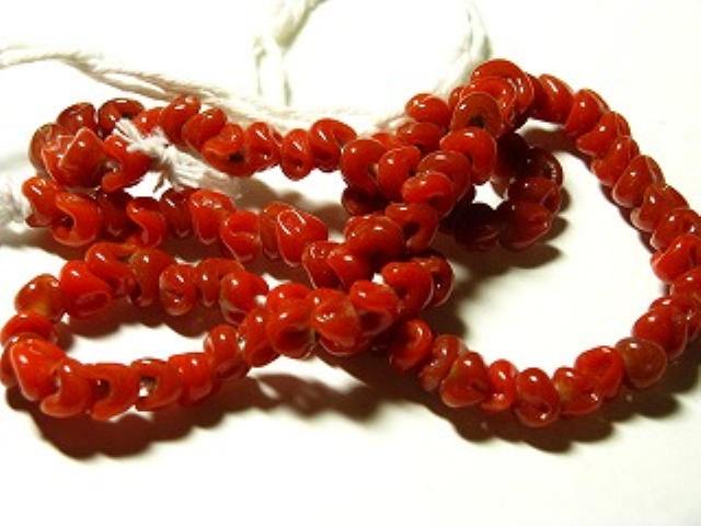 TOKO-BEADS AG921N-61 Glass wave bead (strand) 6~7mm AG921N-61 スモールウェイブビーズ（連） 6~7mm Asian bead & African bead  Handmade,Lampeork,bead,asia,india,ethnic,parts,accessory,beads とんぼ玉,ビーズ,トンボ玉,アジア,インド,エスニック,手作り,パーツ,アクセサリー