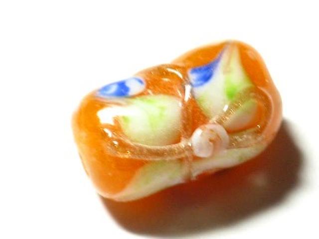 TOKO-BEADS AG923-12 Glass bead 8~8.5mm AG923-12 フラワーチューブ 8~8.5mm Asian bead & African bead  Handmade,Lampeork,bead,asia,india,ethnic,parts,accessory,beads とんぼ玉,ビーズ,トンボ玉,アジア,インド,エスニック,手作り,パーツ,アクセサリー